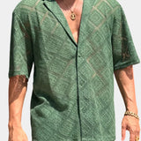 Devin - Textured Polo with Open Collar