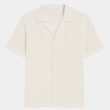 Devin - Textured Polo with Open Collar