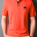 Dustin - Navy Club Stripe Polo