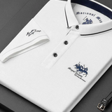 Dustin - Navy Club Stripe Polo