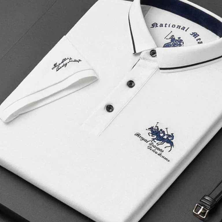 Dustin - Navy Club Stripe Polo