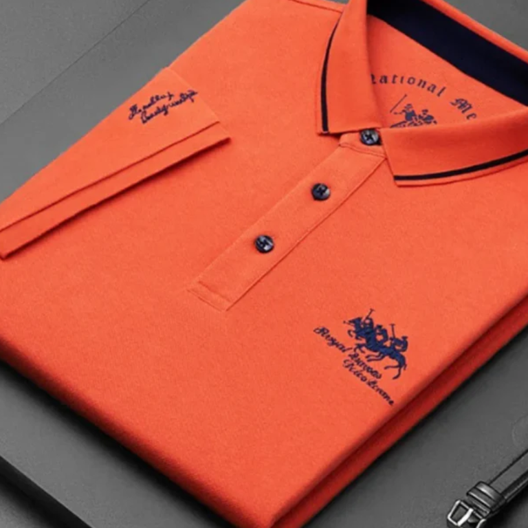 Dustin - Navy Club Stripe Polo