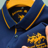 Dustin - Navy Club Stripe Polo