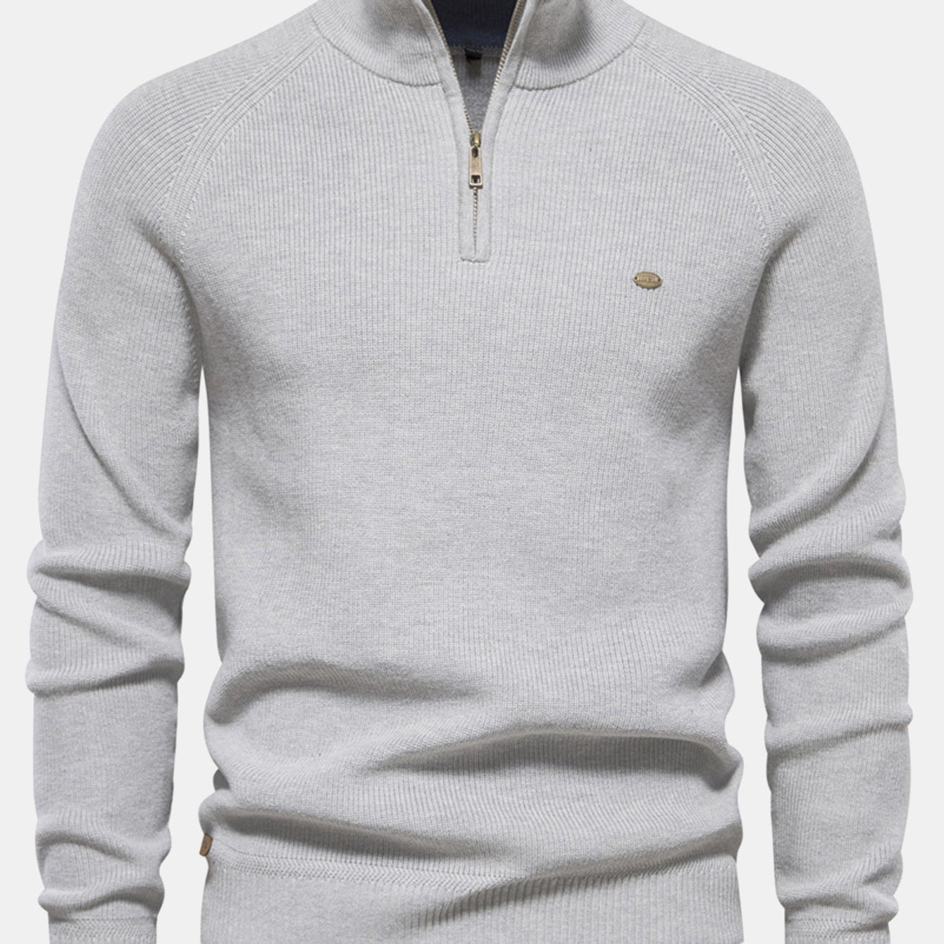 Stuart - Raglan Sleeve Quarter-Zip Sweater