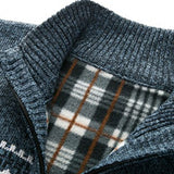 Declan - Geometric Pattern Zip Sweater