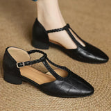 Elizabeth - Braided Leather Strap Shoes