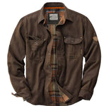 Barrett men's cotton overshirt jacket in Dark Brown, view 2