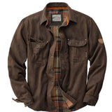 Barrett men's cotton overshirt jacket in Dark Brown, view 2