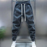 Vernon men's textured knit joggers in Grey, view 3