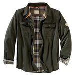 Barrett men's cotton overshirt jacket in Green, view 5