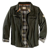 Barrett men's cotton overshirt jacket in Green, view 5