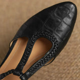 Elizabeth - Braided Leather Strap Shoes