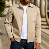 Jay men's casual lightweight jacket in Khaki, view 3