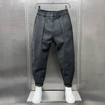 Judd men's textured pleated tapered pants in Grey, front view