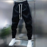 Vernon men's textured knit joggers in Black, view 4
