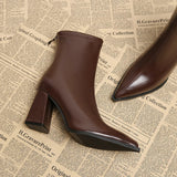Annie - Elegant Chunky Heel Boots