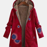 Adèle - Veste sherpa à motif ethnique