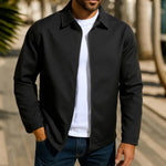 Jay men's casual lightweight jacket in Black, view 4