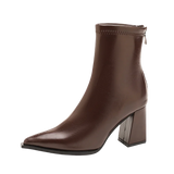 Annie - Elegant Chunky Heel Boots