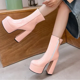 Carrie - Platform High Heel Boots
