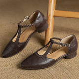 Elizabeth - Braided Leather Strap Shoes