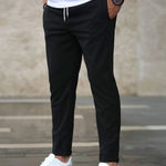 Elmer men's four way stretch slim joggers in Black, view 2