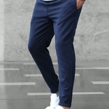 Elmer men's four way stretch slim joggers in Navy Blue, view 4