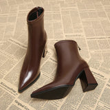 Annie - Elegant Chunky Heel Boots