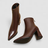 Annie - Elegant Chunky Heel Boots