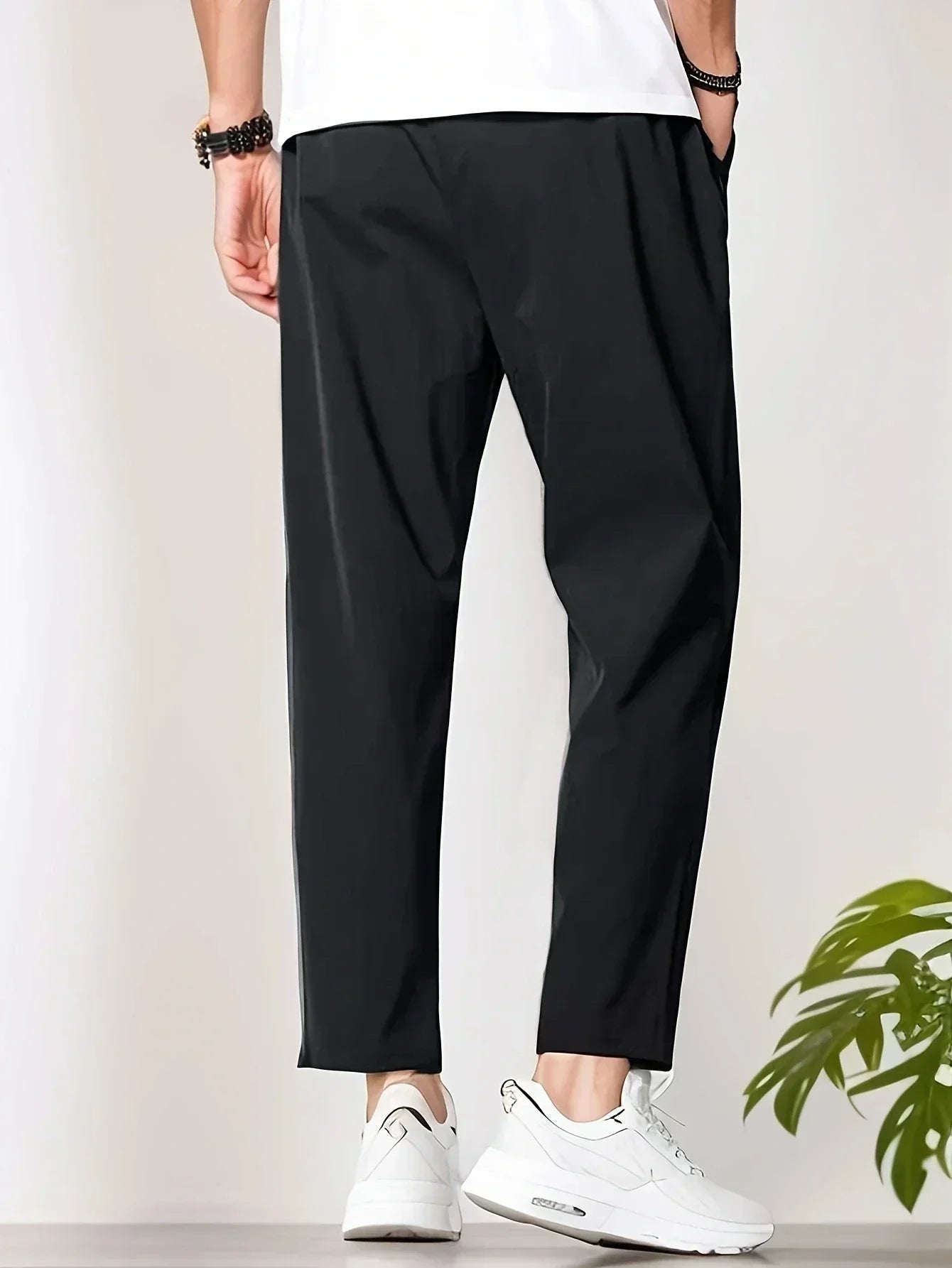 Rhett men's cropped tapered smart pants, view 3