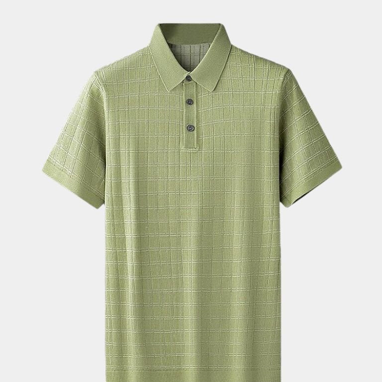 Dallas - Black Textured Knit Polo