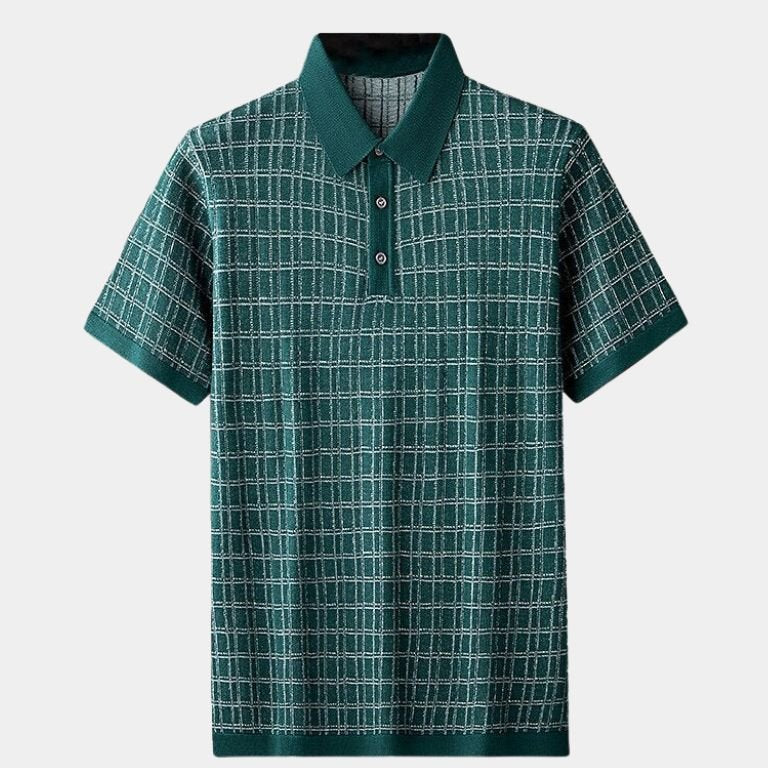 Dallas - Black Textured Knit Polo