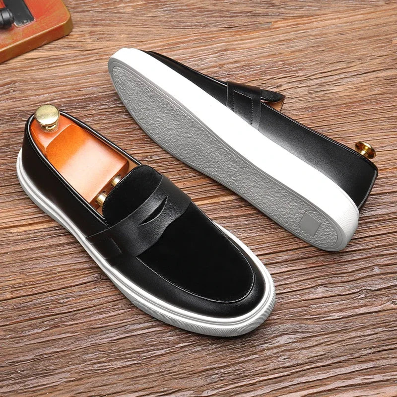 Caleb - Leather Penny Loafers