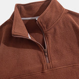 Angus - Relaxed Fit Fleece Mock Neck Quarter-Zip Pullover