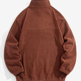 Angus - Relaxed Fit Fleece Mock Neck Quarter-Zip Pullover