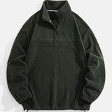 Angus - Relaxed Fit Fleece Mock Neck Quarter-Zip Pullover