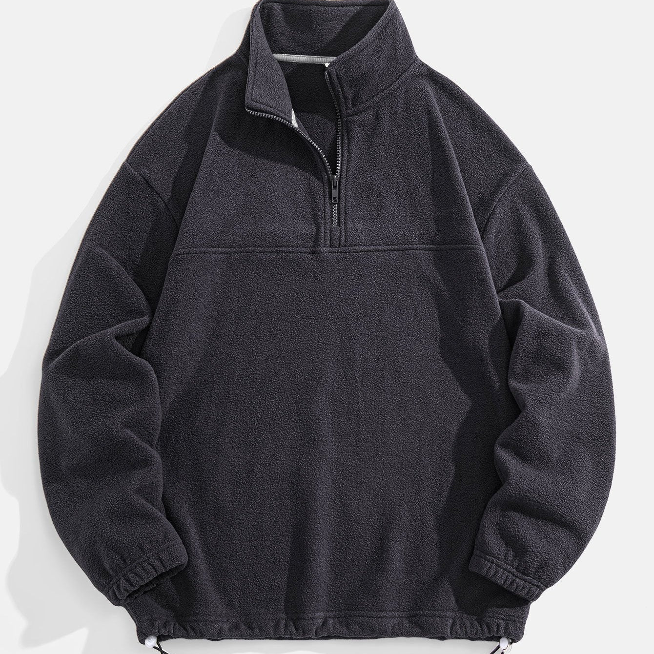 Angus - Relaxed Fit Fleece Mock Neck Quarter-Zip Pullover