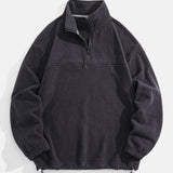 Angus - Relaxed Fit Fleece Mock Neck Quarter-Zip Pullover