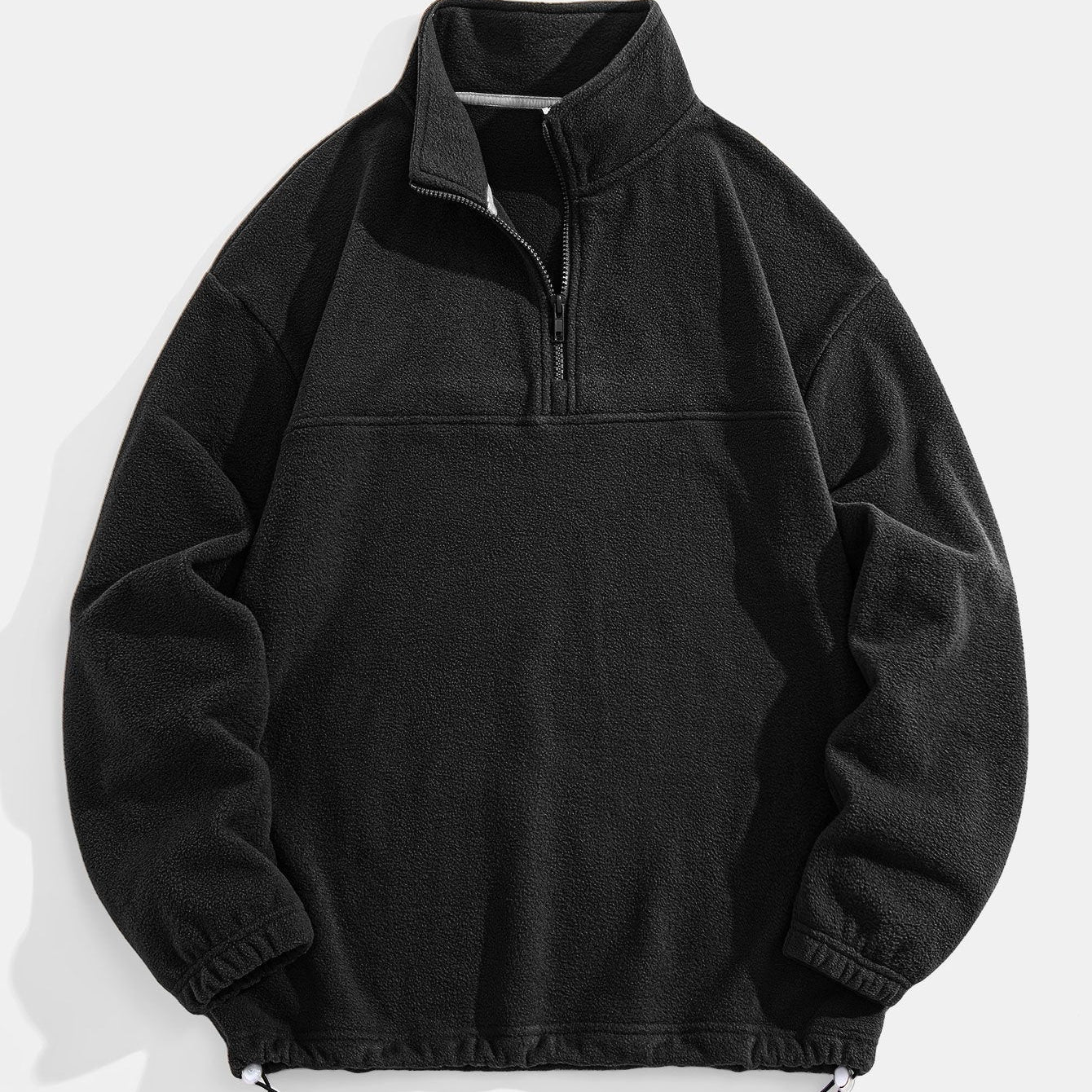 Angus - Relaxed Fit Fleece Mock Neck Quarter-Zip Pullover