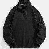 Angus - Relaxed Fit Fleece Mock Neck Quarter-Zip Pullover