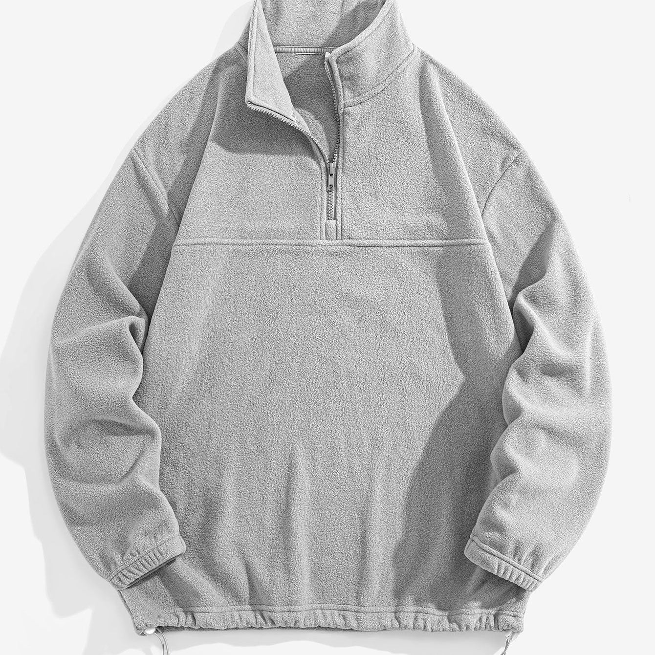 Angus - Relaxed Fit Fleece Mock Neck Quarter-Zip Pullover