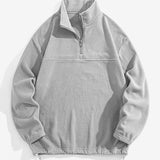 Angus - Relaxed Fit Fleece Mock Neck Quarter-Zip Pullover