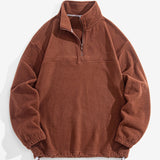 Angus - Relaxed Fit Fleece Mock Neck Quarter-Zip Pullover