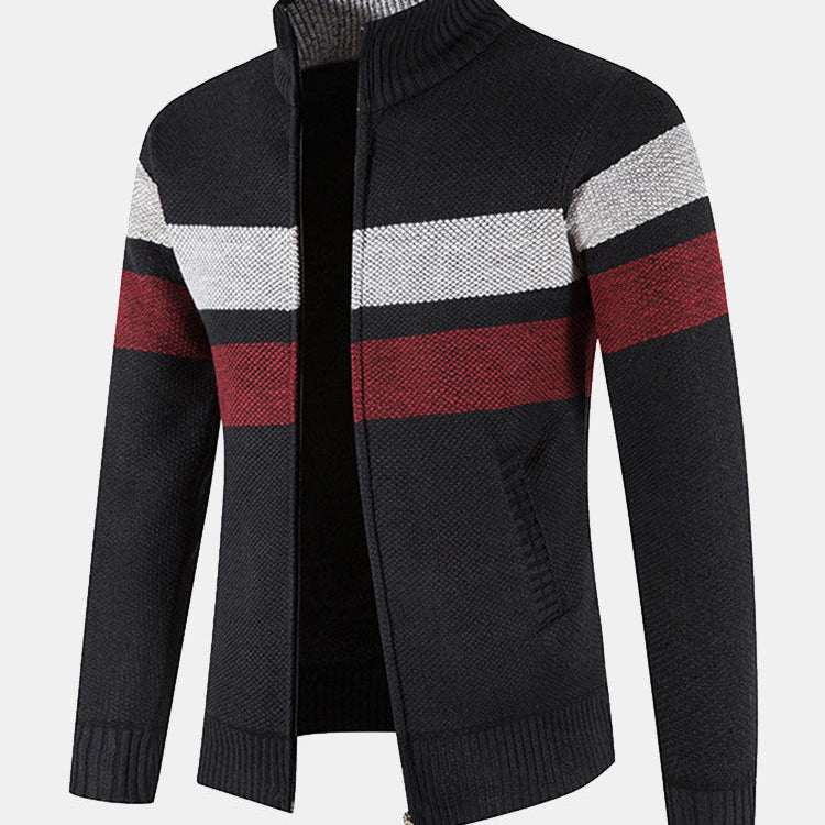 Walker - Striped Full-Zip Sweater