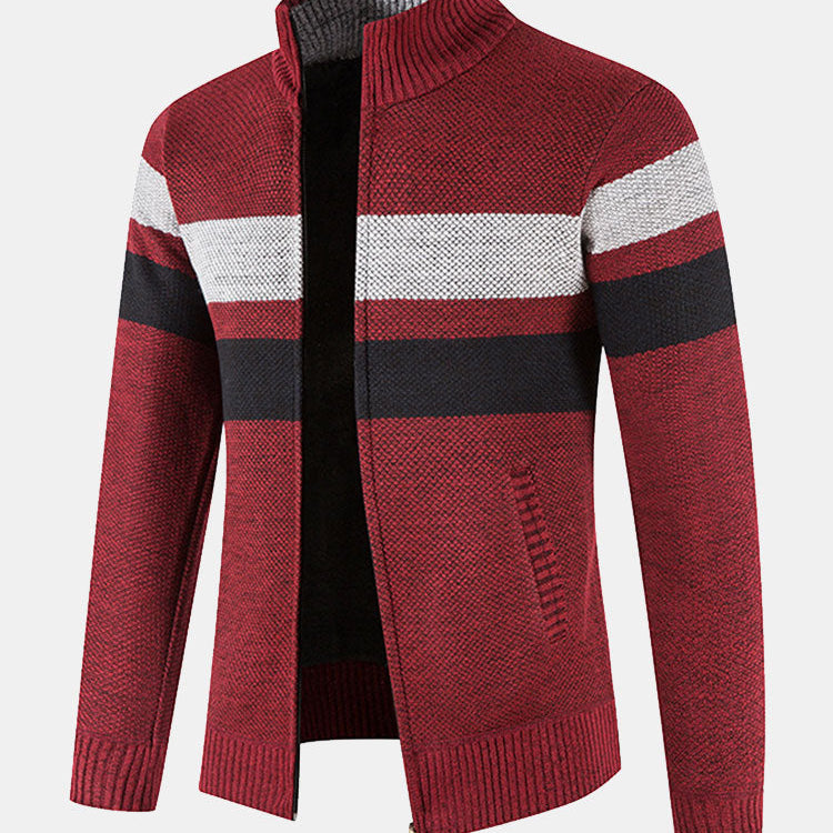 Walker - Striped Full-Zip Sweater