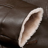 Bennett - Faux Leather Blazer with Faux Fur Lining