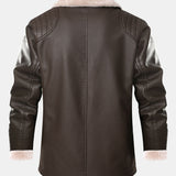 Bennett - Faux Leather Blazer with Faux Fur Lining