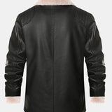 Bennett - Faux Leather Blazer with Faux Fur Lining