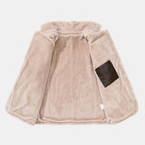 Bennett - Faux Leather Blazer with Faux Fur Lining