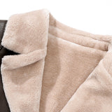 Bennett - Faux Leather Blazer with Faux Fur Lining